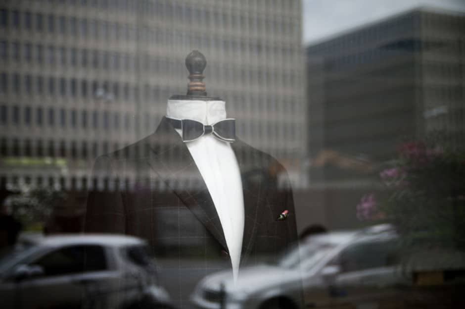 Stockman Mannequin im Schaufenster Mannequin im Schaufenster der Maßschneiderei Egon Brandstetter in Berlin